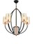 AV-1660-4BSY Siyah Boyalı Modern Avize E27 Metal Cam 58cm 1
