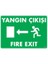 Uyarı Levhaları ''Yangın Çıkışı- Sol'' Pvc 25*35 1