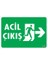 Uyarı Levhaları "Acil Çıkış - Sağ " Pvc 17,5*25 1