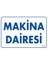 Uyarı Levhaları "Makina Dairesi" Pvc 17,5*25 1