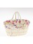 Unr-7025 Hasır Örme Ekmek Sepeti Krem Oval 25X17X12 CM 1