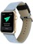 Ally Apple Watch Uyumlu İçin 1,2,3 42Mm Canvas Dokuma Blue Jean Kayış Kordon 1