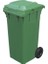 Plastik Çöp Konteyneri 120 Litre Konteyner - A+ Isıya Karşı Dayanıklı Malzeme - Yeşil 1