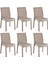 Deluxe Kolsuz Rattan Koltuk Sandalye 6 Adet Cappuccino H640 1