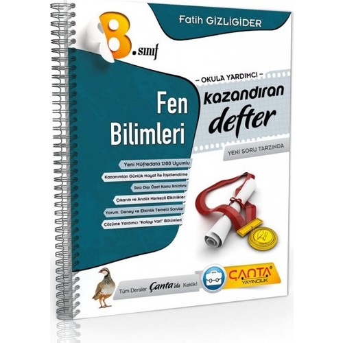 8 Sinif Fen Bilimleri Kazandiran Defter Canta Yayinlari Kitabi
