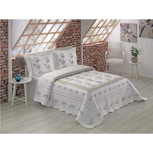 Örtüm Yatak Örtüsü Çift Kişilik KapitoneVanessa Yeşil Fiyatı