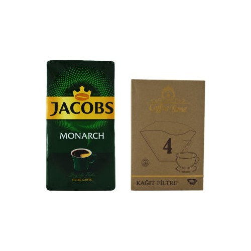 Jacobs Monarch Filtre Kahve + Coffee Time 1x4 Kahve Filtre Fiyatı