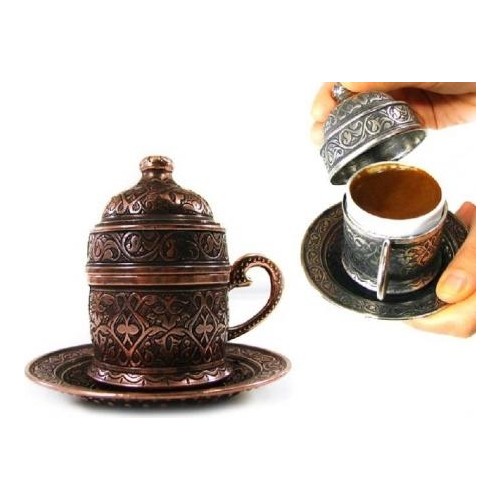 Pi İthalat Osmanlı Motifli Kahve Fincanı Bakır Fiyatı