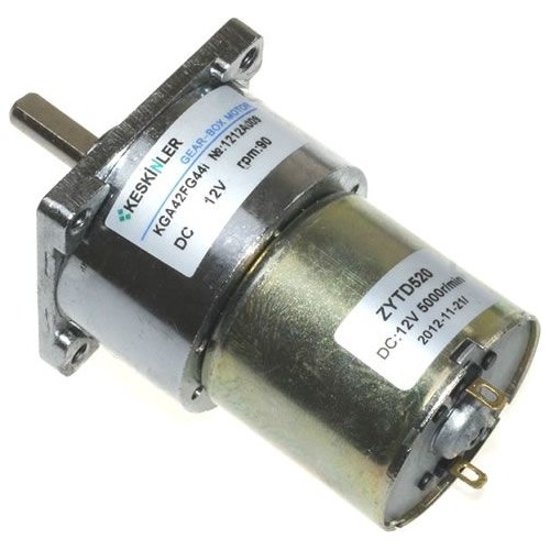 Keskinler 12V 90Rpm 42mm Redüktörlü Flanşlı Kısa Dc Motor Fiyatı