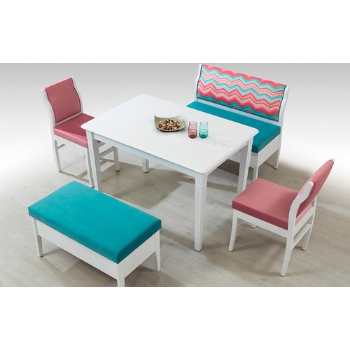 Yıldız Mobilya Aras Mutfak Bank Takımı Pembe Fiyatı