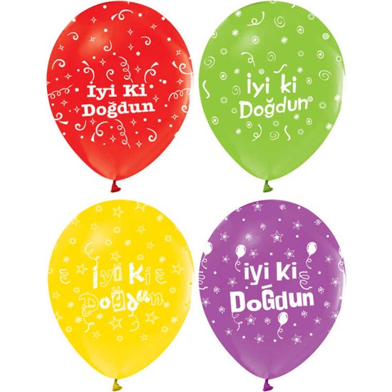 Elite Balon 20 Adet Balon Parti Kutlama Doğum Günü İyi Ki