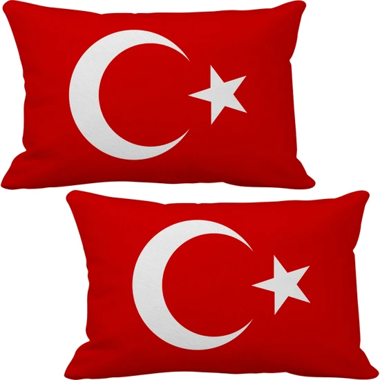 ASR Türkiye Turkey Bayrak 2'li Lüks Araç Boyun Yastığı ve Ahşap Logo Anahtarlık