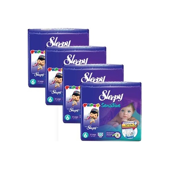 Sleepy Sensitive Bebek Bezi 6 Beden XL Jumbo Paket 20X4 80 Fiyatı