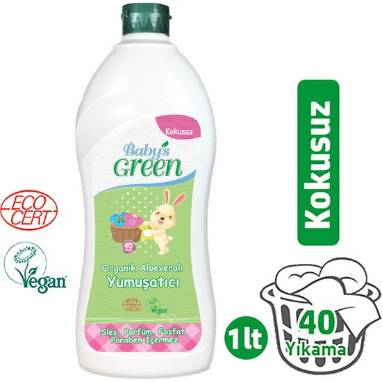 Baby�s Green Organik Aloe veralı Bebek Çamaşır Yumuşatıcı