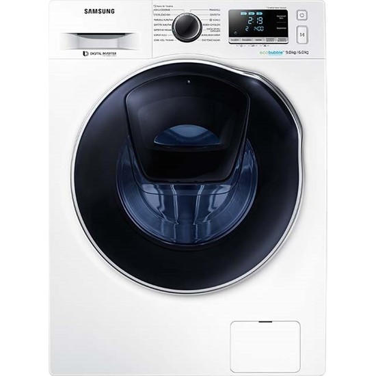 Samsung WD90K6B10OW/AH B 9 kg Yıkama/6 kg Kurutma 1400 Devir Çamaşır Makinesi