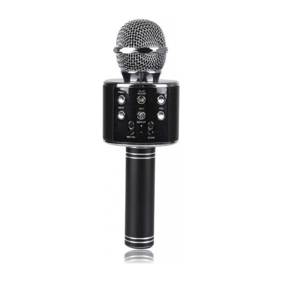 Ws-858 Profesyonel Ses Kaydı Yapabilen Eğlenceli Karaoke Mikrofon Ws858 Siyah