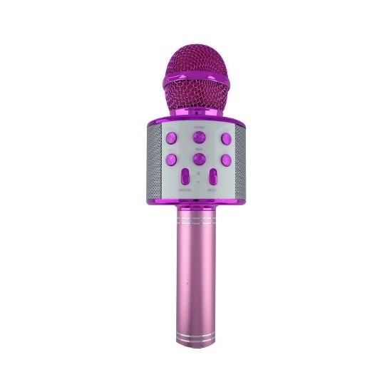 Tigdes Ws-858 Profesyonel Ses Kaydı Yapabilen Eğlenceli Karaoke Mikrofon Ws858 Pembe