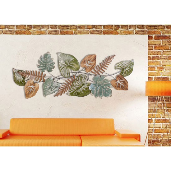 Evistro Dekoratif Metal Duvar Panosu Yaprak 120cm X 48cm Fiyatı