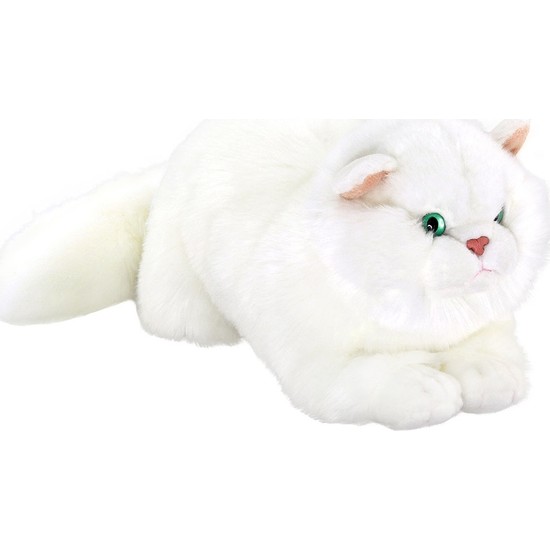 Animals Of The World Yatan Beyaz Kedi Peluş Oyuncak 34 cm Fiyatı