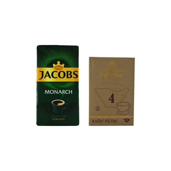 Jacobs Monarch Filtre Kahve + Coffee Time 1x4 Kahve Filtre Fiyatı