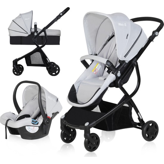 WeiB Resistens Trio Seyahat Sistem Bebek Arabası / Siyah