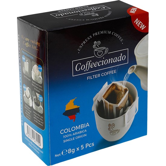 Coffeecionado Pratik Filtre Kahve 5li Colombia/Single Origin Fiyatı
