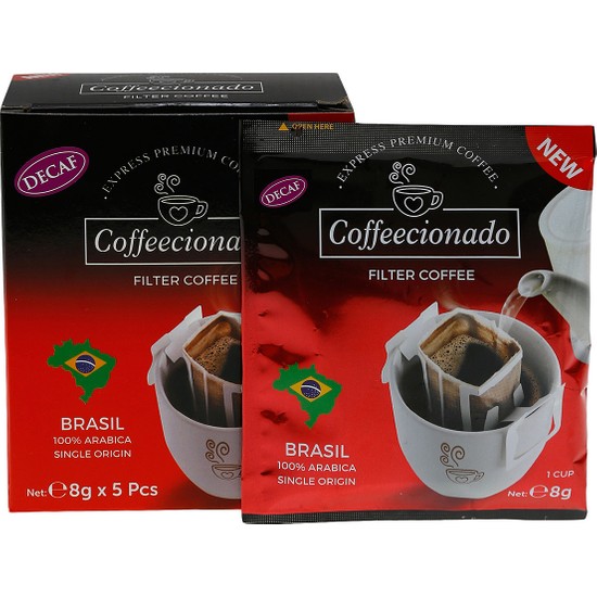 Coffeecionado Pratik Filtre Kahve 5li Decaf Brasil Fiyatı