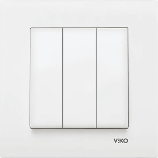 Viko 90967068 -  Karre Üçlü Anahtar Beyaz Çerçeveli