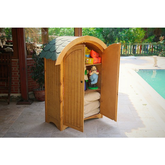 Mandu Ahşap Bahçe Dolabı (Radyus Çatı) Fiyatı Taksit Seçenekleri