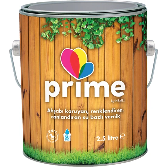 Hemel Prime Su Bazlı Koruyucu Vernik 2.5  Lt  Tik  Rengi