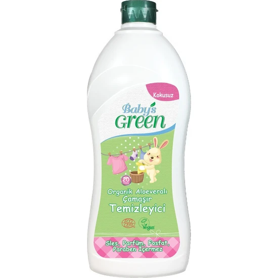 Baby's Green Organik Alo veralı Bebek Çamaşır Deterjanı 20 Yıkama - Kokusuz