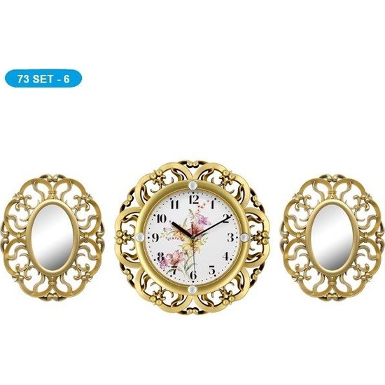 Galaxy 3 Lu Set Aynalı Duvar Saati Gold Fiyatı Taksit Seçenekleri Galaxy 3 Lu Set Aynalı Duvar Saati Gold Fiyatı Taksit Seçenekleri