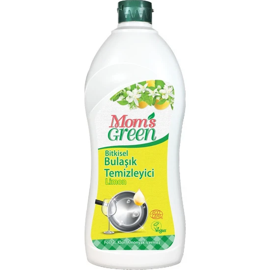 Mom's Green Bitkisel Elde Bulaşık Yıkama Deterjanı 750 ml- Limonlu
