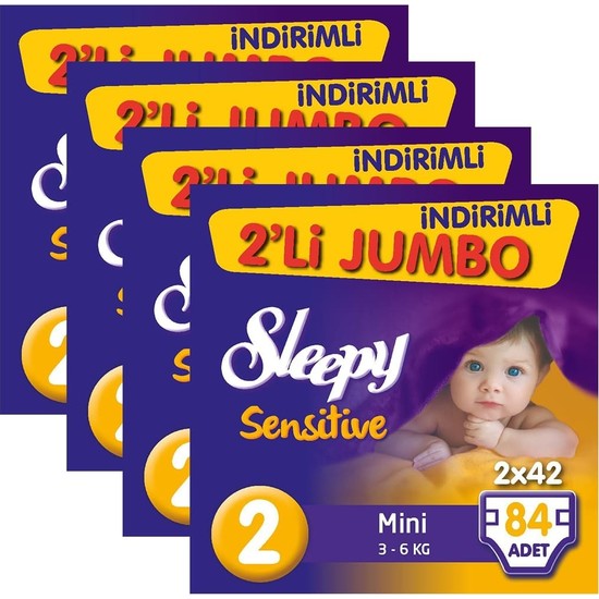 Sleepy Sensitive Bebek Bezi 2 Beden Mini İkili Jumbo 336