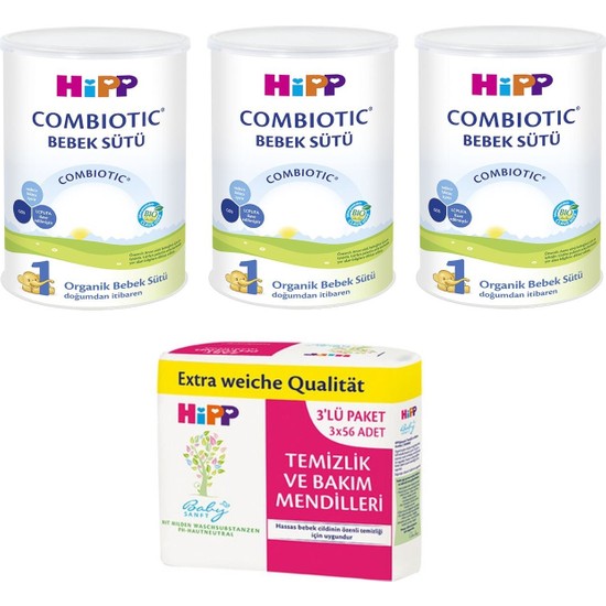 Hipp 1 Organik Combiotic Bebek Sütü 350 gr 3 Adet Ve Hipp