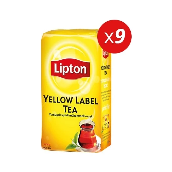 Lipton Yellow Label Dökme Çay 1000 gr X 9 Lu