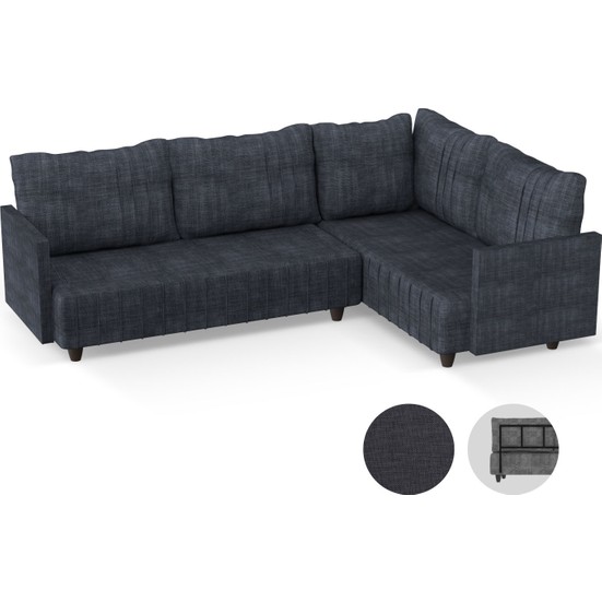 Gaga Mobilya Lora 2�Li Köşe Takımı Antrasit Fiyatı