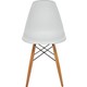 Seduna Beyaz Eames Sandalye - 4 Adet - Natural Ahşap Ayaklı