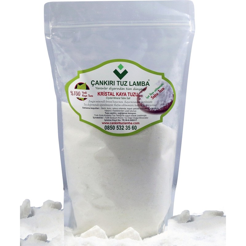 Çankırı Kaya Tuzu Çankırı Doğal Kristal Kaya İyotsuz Katkısız Sofra Tuzu 1 kg