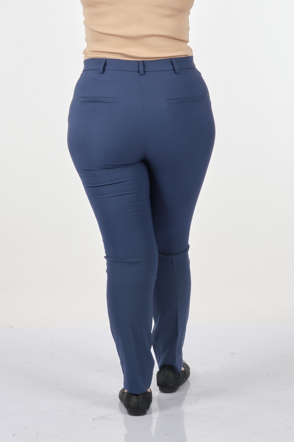 Seleste Minimalist Yüksek Bel Dar Paça Kadın Pantolon - Günlük & İş görsel 2