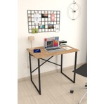Kalem Mağaza Çalışma Masası Bilgisayar Masası  Ahşap Modern Tasarım 60x90 cm Metal Ayaklı Dayanıklı Yapı