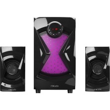 Mikado MD-370BT 2+1 38W Siyah Bt/aux/usb/fm/led Işıklı Multimedia Speaker