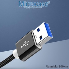 Microcase Yüksek Hızlı USB 3.0 Örgülü Uzatma Kablosu - 100 cm AL2866