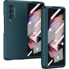 Zsykd Samsung Galaxy Z Fold3 5g Yeşil Için Tam Vücut Tpu Menteşe Flip Case (Yurt Dışından)