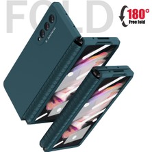 Zsykd Samsung Galaxy Z Fold3 5g Yeşil Için Tam Vücut Tpu Menteşe Flip Case (Yurt Dışından)