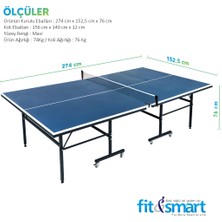 Fit And Smart FS-18M Yarı Profesyonel 18 mm Indoor Masa Tenisi Masası
