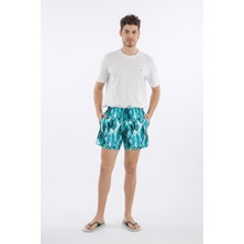 Erkek Desenli Swim Şort