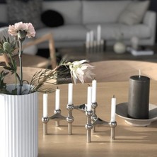 B Baosity Modern Mumluk Mum Standı Şamdan Noel Düğün Dekor Için Gümüş Için