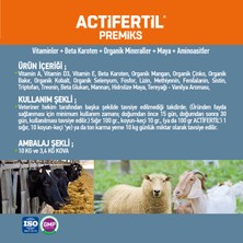 Actıfertıl 10 kg - Kızgınlık Artırıcı - Sığır, Koyun, Keçi - Fertilite Artırıcı - (Yoğun Premiks)