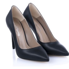 ShoeSSpring Siyah Ince Topuklu Stiletto